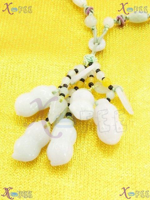 bzjx00052 New Carved Jade Peanut Handmade Jewelry Necklace 3