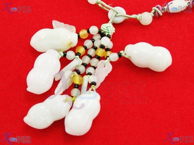 bzjx00052 New Carved Jade Peanut Handmade Jewelry Necklace 4