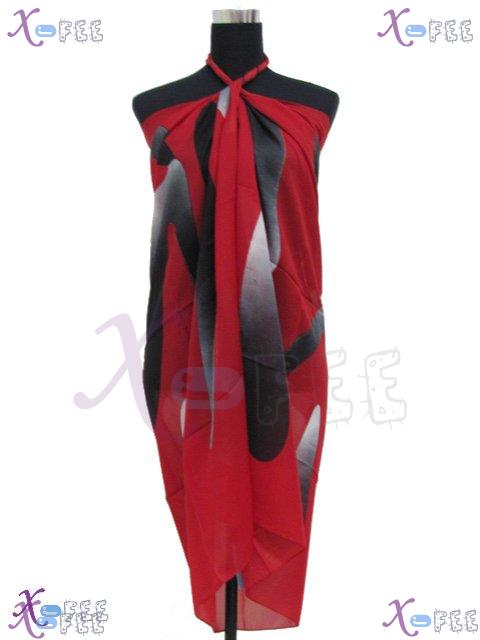 estj00138 NEW RED Hawaii Wrap Swimwear Cover-up Bronzing Italy Muslin Beach Scarf Sarong 3