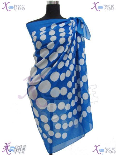 estj00158 New Wrap Ladies Cover-up Swimwear Color Dot Italy Muslin Bronzing Beach Sarong 3