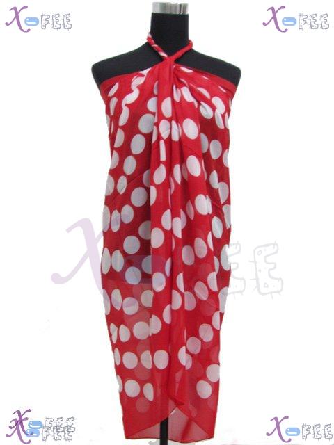 estj00159 New Fashion Design Woman Color Dots Cover-up Swimwear Italy Muslin Beach Sarong 1