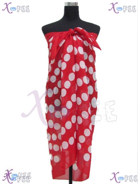estj00159 New Fashion Design Woman Color Dots Cover-up Swimwear Italy Muslin Beach Sarong 2