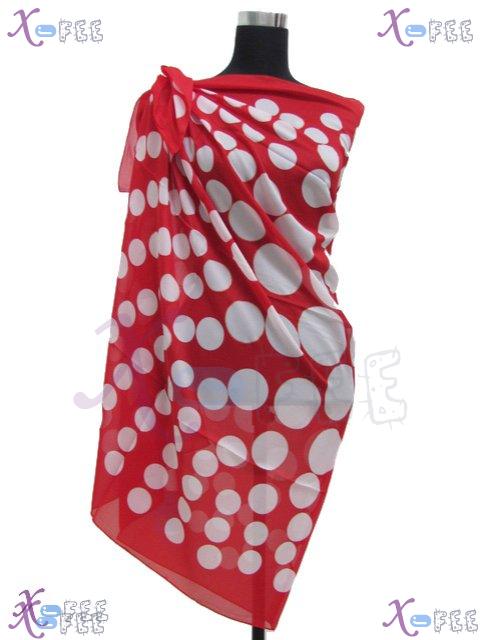 estj00159 New Fashion Design Woman Color Dots Cover-up Swimwear Italy Muslin Beach Sarong 3