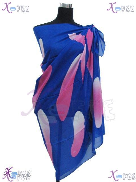 estj00182 New Fashion Ladies Design Navy Blue Hawaii Swimwear Italy Muslin Beach Sarong 2