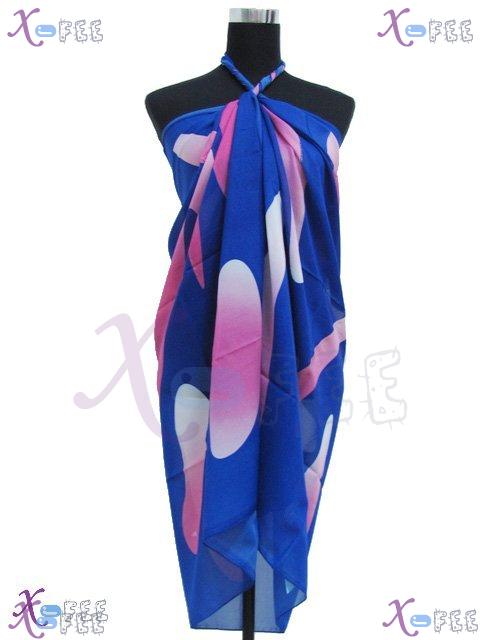 estj00182 New Fashion Ladies Design Navy Blue Hawaii Swimwear Italy Muslin Beach Sarong 4