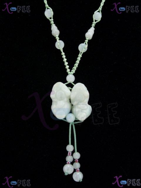 jap00106 Agate Jade Animal Jewelry Couple PiQiu Charm Necklace 1
