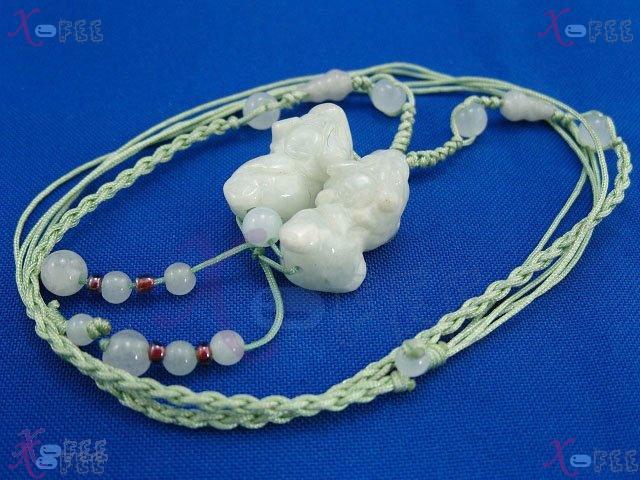 jap00106 Agate Jade Animal Jewelry Couple PiQiu Charm Necklace 2