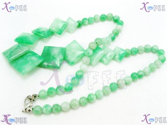 jmn00019 Handmade Jewelry Green Jade Beads Designed Necklace 3