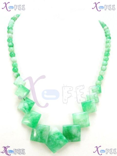 jmn00019 Handmade Jewelry Green Jade Beads Designed Necklace 4