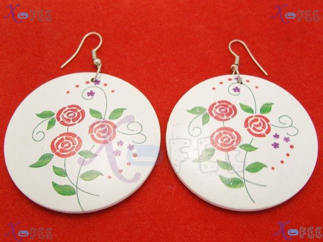 mteh00048 NEW White Plants Flower Women 925 Sterling Silver Hook Fashion Jewelry Earrings 4