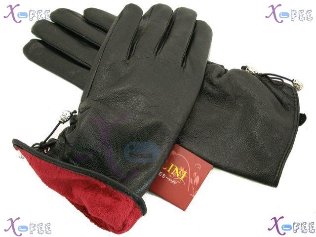 mzst00044 Women Accessory Sz6.5 Genuine Leather Fashion Warm Mittens Bowknot Winter Gloves 2