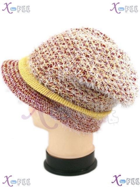mzst00194 Red Khaki Fashion Knitted Woman Accessory Beanie Knit Winter Warm Cap Visor Hat 2