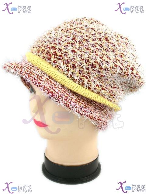 mzst00194 Red Khaki Fashion Knitted Woman Accessory Beanie Knit Winter Warm Cap Visor Hat 3