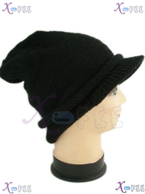 mzst00197 Mode Black Collection Woman Accessory Collection Warm Knit Winter Cap Beret Hat 1