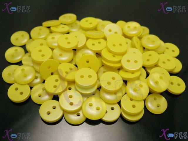 nkpf01285 Yellow NEW Wholesale Lots 50pcs 18L Shirt Fabric Sewing Two Hole Resin Buttons 1