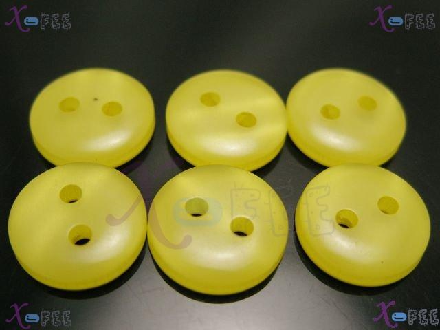 nkpf01285 Yellow NEW Wholesale Lots 50pcs 18L Shirt Fabric Sewing Two Hole Resin Buttons 3