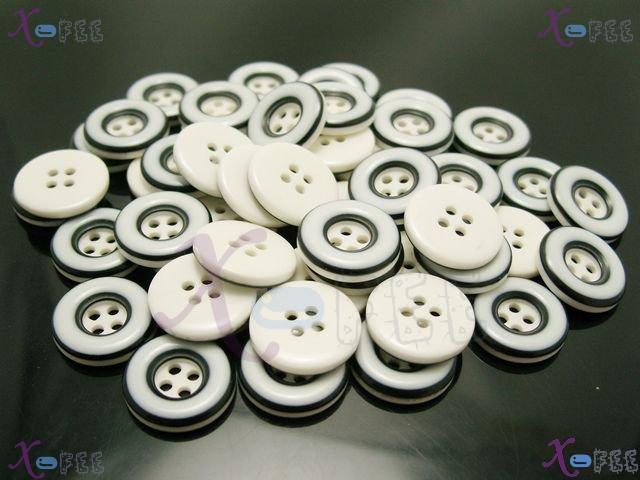 nkpf01296 New Wholesale 30PCS Crafts Sewing Fabric Fashion 28L Resin White Costume Buttons 1