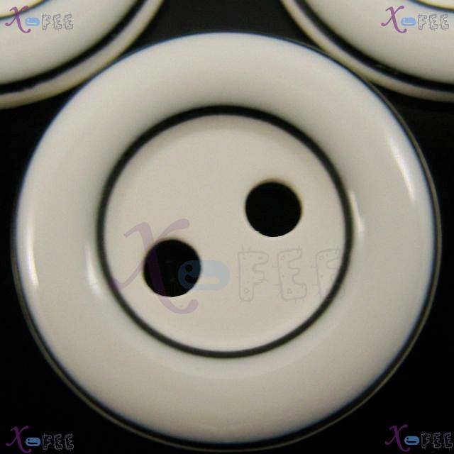nkpf01299 Wholesale 30PCS Crafts Sewing Fabric Textile Fad 24L Resin White Costume Buttons 1