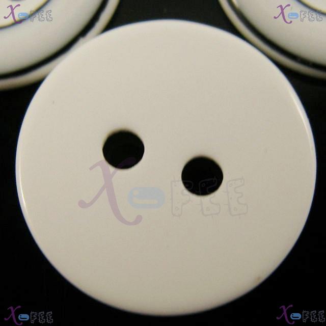 nkpf01299 Wholesale 30PCS Crafts Sewing Fabric Textile Fad 24L Resin White Costume Buttons 2