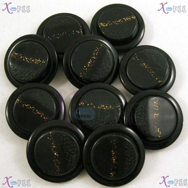 nkpf01317 Golden Stereoscopic Wholesale Lots 10pcs 40L Custume Sewing Resin China Buttons 3