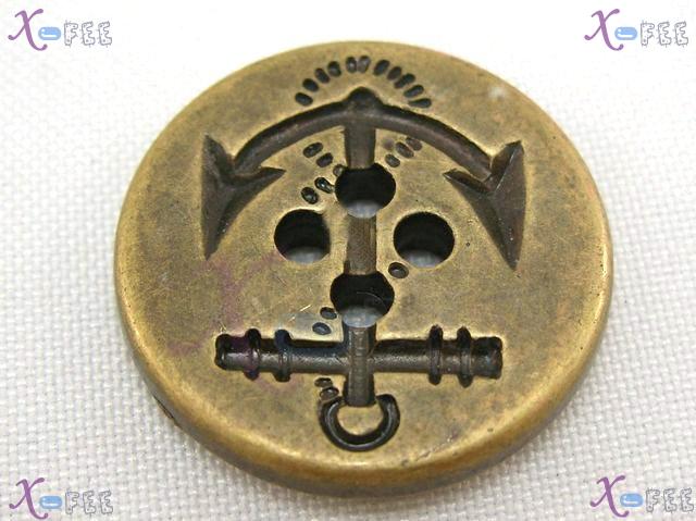 nkpf01354 NEW Wholesale Lot 5pcs Collectibles Craft Sewing 40L Bronze Color Anchor Buttons 1