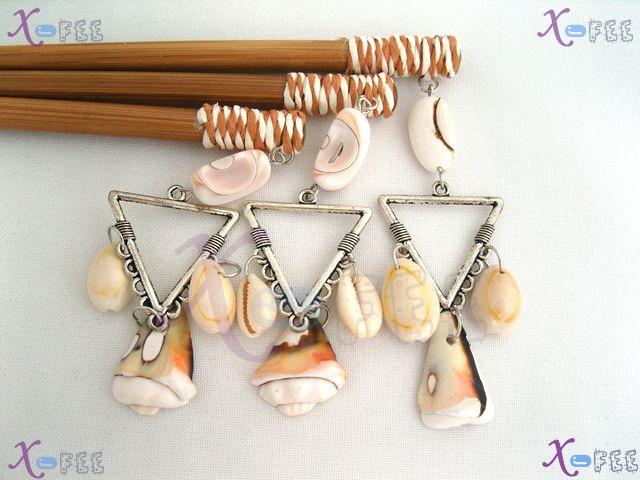 pffz00035 Hot Chinese Fashion Jewelry Wholesale Collection Bamboo Shell Silver Hairpin 2