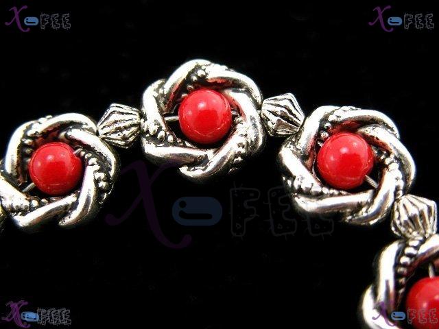 sl00063 New Fancy Fashion Jewelry Ethnic Tibet Silver China Minority Red Coral Bracelet 3