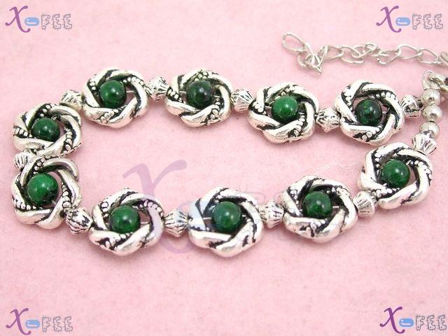 sl00539 New MALACHITE Fashion Jewelry Ethnic Handmade Tibetan Silver Jewelry Bracelet 3