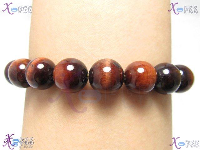 sl00618 NEW Fashion Genuine Tiger Eye Prayer Beads Handmade Unisex Elastic Bracelet 3
