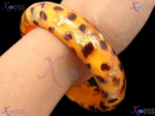 sz00253 Mode Fashion Jewelry Collection Ornament Orange Leopard Resin Bangle Bracelet 1