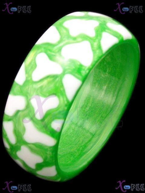 sz00259 Green Mode Fashion Jewelry Collection Broadbrimmed Resin Jewelry Bangle Bracelet 1