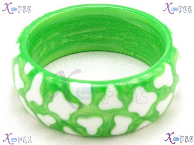 sz00259 Green Mode Fashion Jewelry Collection Broadbrimmed Resin Jewelry Bangle Bracelet 2