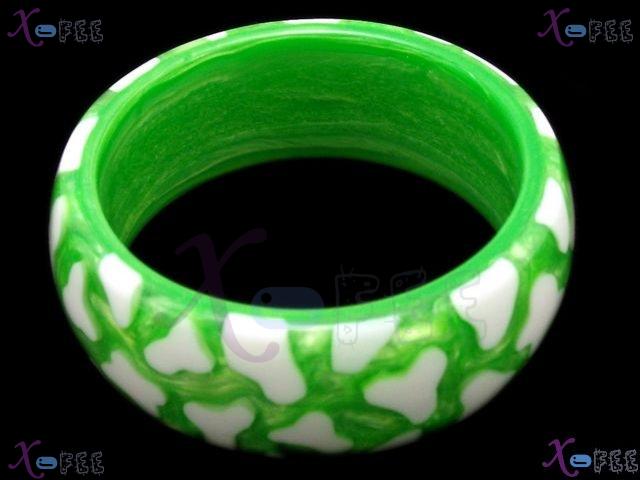 sz00259 Green Mode Fashion Jewelry Collection Broadbrimmed Resin Jewelry Bangle Bracelet 4