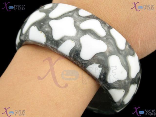 sz00262 Mode Fashion Jewelry Collection Black Broadbrimmed Resin Jewelry Bangle Bracelet 3