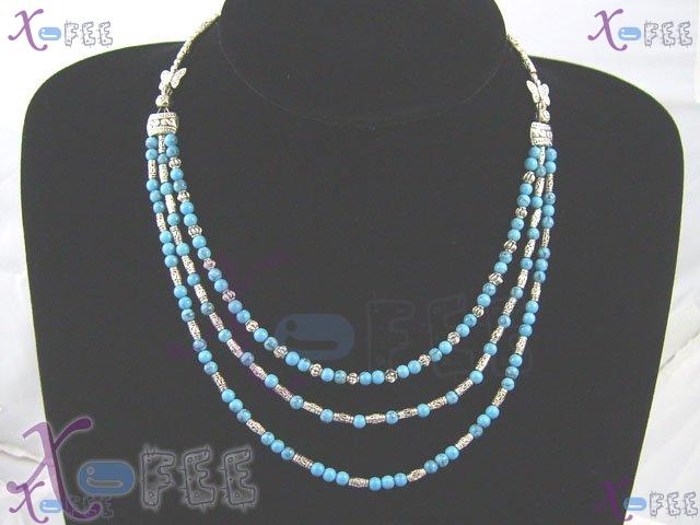 tsxl00011 New Stylist Craftsworks Asian Tibetan Jewelry Turquoise Silver Handmade Necklace 1