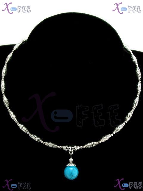 tsxl00130 Hot Tribe Tibet Silver Fashion Jewelry Turquoise Handmade Minority China Chaplet 1
