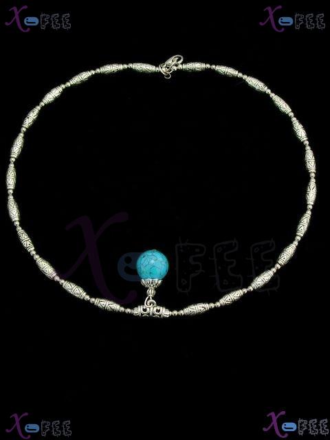 tsxl00130 Hot Tribe Tibet Silver Fashion Jewelry Turquoise Handmade Minority China Chaplet 4