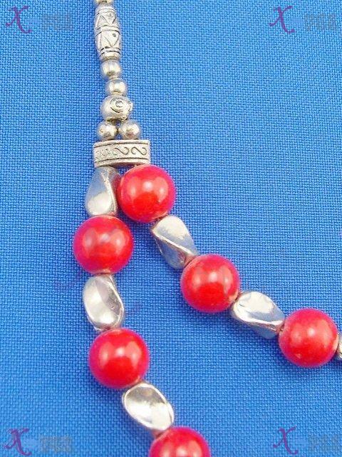 tsxl00171 New Tibet Silver Fashion Jewelry Ethnic Regional Red Coral Handmade Necklace 2