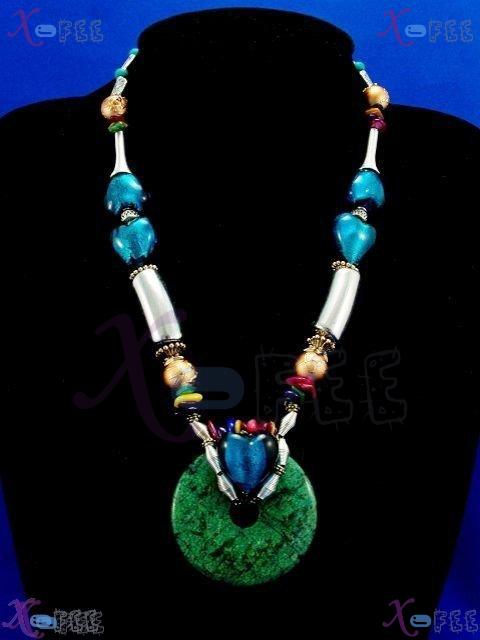 tsxl00305 Handmade Collection Fashion Jewelry Ornament Color Glaze Turquoise Love Necklace 2