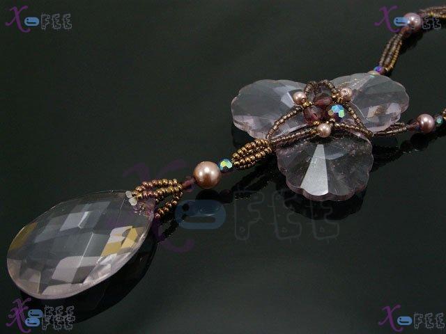 tsxl00673 Mode Collection Fashion Jewelry Ornament Glaze Austria Crystal Flower Necklace 2