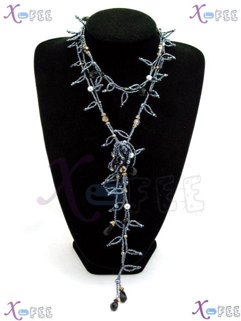 tsxl00675 New Mode Collection Fashion Jewelry Ornament Pearl Glaze Crystal Belt Necklace 1