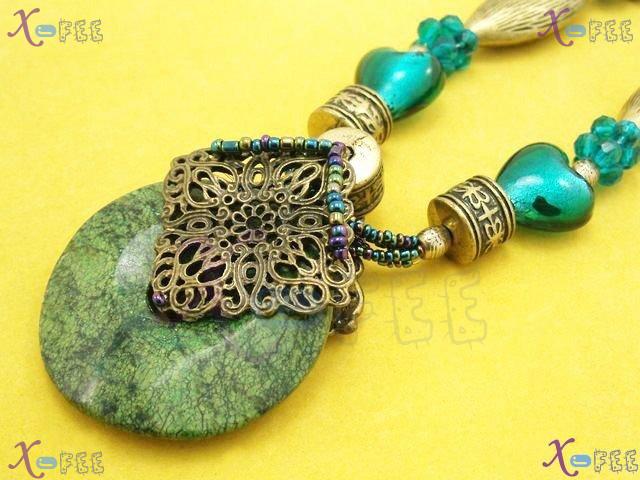 tsxl00702 New Tibet Collection Fashion Jewelry Ornament Glaze Turquoise Large Necklace 2