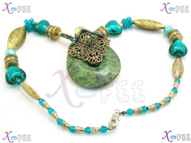 tsxl00702 New Tibet Collection Fashion Jewelry Ornament Glaze Turquoise Large Necklace 3