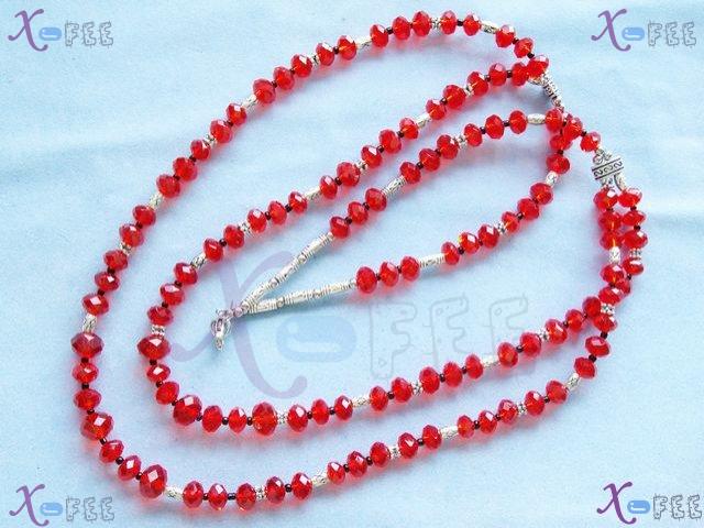 tsxl00706 New Tibet Collection Fashion Jewelry Ornament Cut Austria Crystal Red Necklace 3