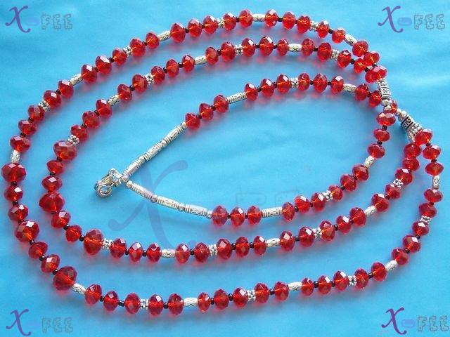 tsxl00706 New Tibet Collection Fashion Jewelry Ornament Cut Austria Crystal Red Necklace 4