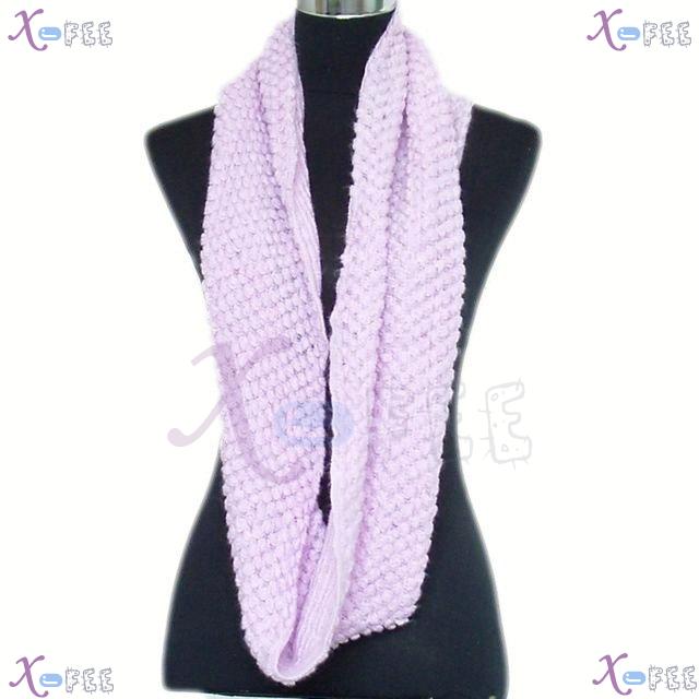 wb00005 NEW Lavender Solid Woman Winter Warm Fashion Soft Wool Acrylic Neck Warmer Scarf 2