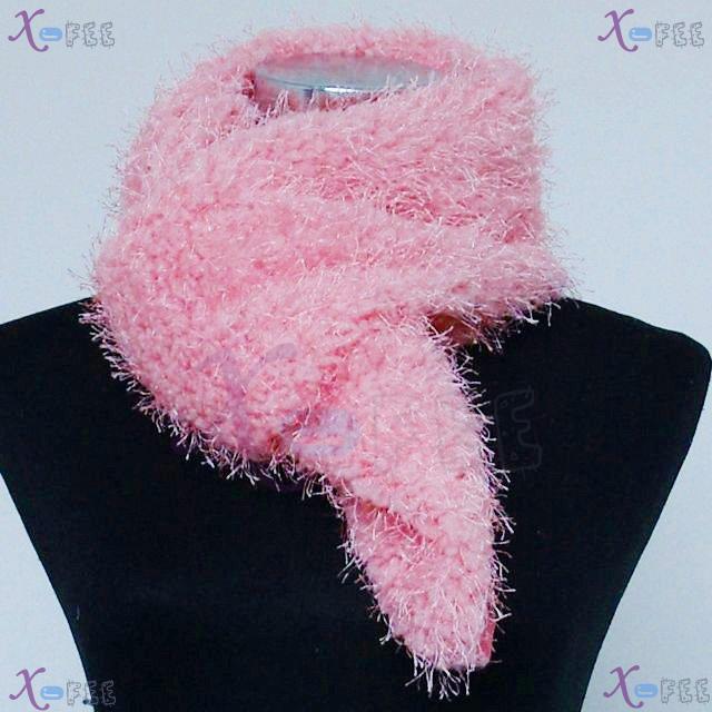 wb00019 NEW Fashion Woman Pink Lined Triangle Soft Plush Winter Collar Neck Warmer Scarf 3