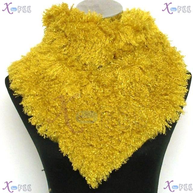 wb00022 NEW Fashion Woman Yellow Triangle Soft Plush Winter New Collar Neck Warmer Scarf 2
