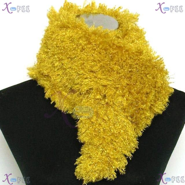 wb00022 NEW Fashion Woman Yellow Triangle Soft Plush Winter New Collar Neck Warmer Scarf 3