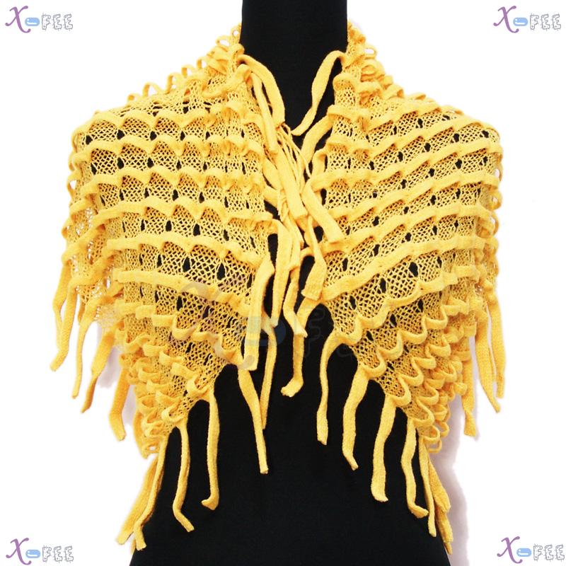 wb00033 NEW Soft Noodle Style Winter Warm Fashion Wool Acrylic Neck Warmer Yellow Scarf 2